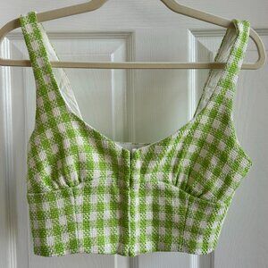 Zara Gingham Corset Top